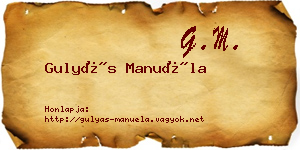 Gulyás Manuéla névjegykártya